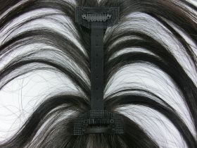 人毛ヘアピース　分け目カバーのヘアピース（型番：TP40（K282））