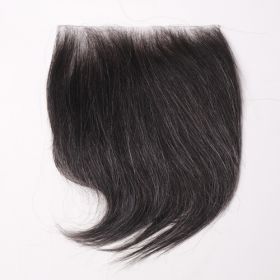 （受注生産品）　　貼るかつら　ナチュラルブラック　白髪１０％入り　大判１６cm角(型番:K243)