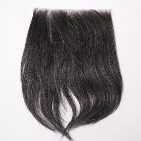 （受注生産品）　貼るかつら　ナチュラルブラック　白髪２０％入り　大判１６cm角(型番:K245)